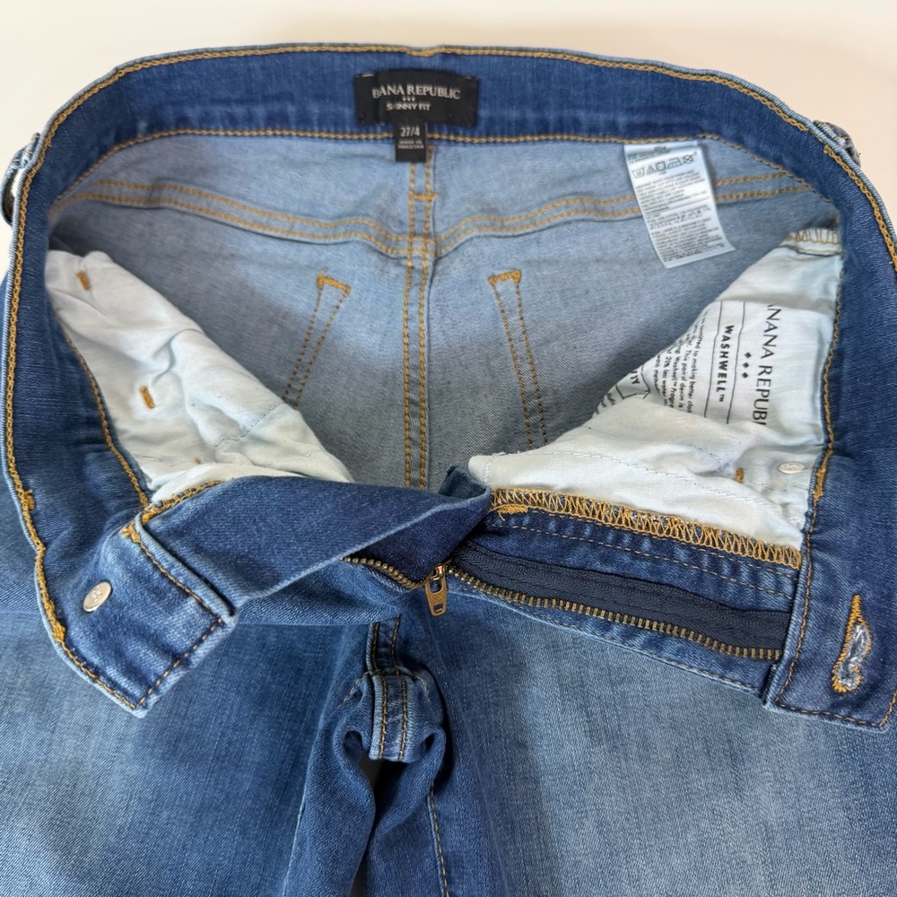BANANA REPUBLIC Women’s 27/4 Skinny Fit Mid Rise Medium‎ Wash Preppy Everyday - Picture 2 of 6